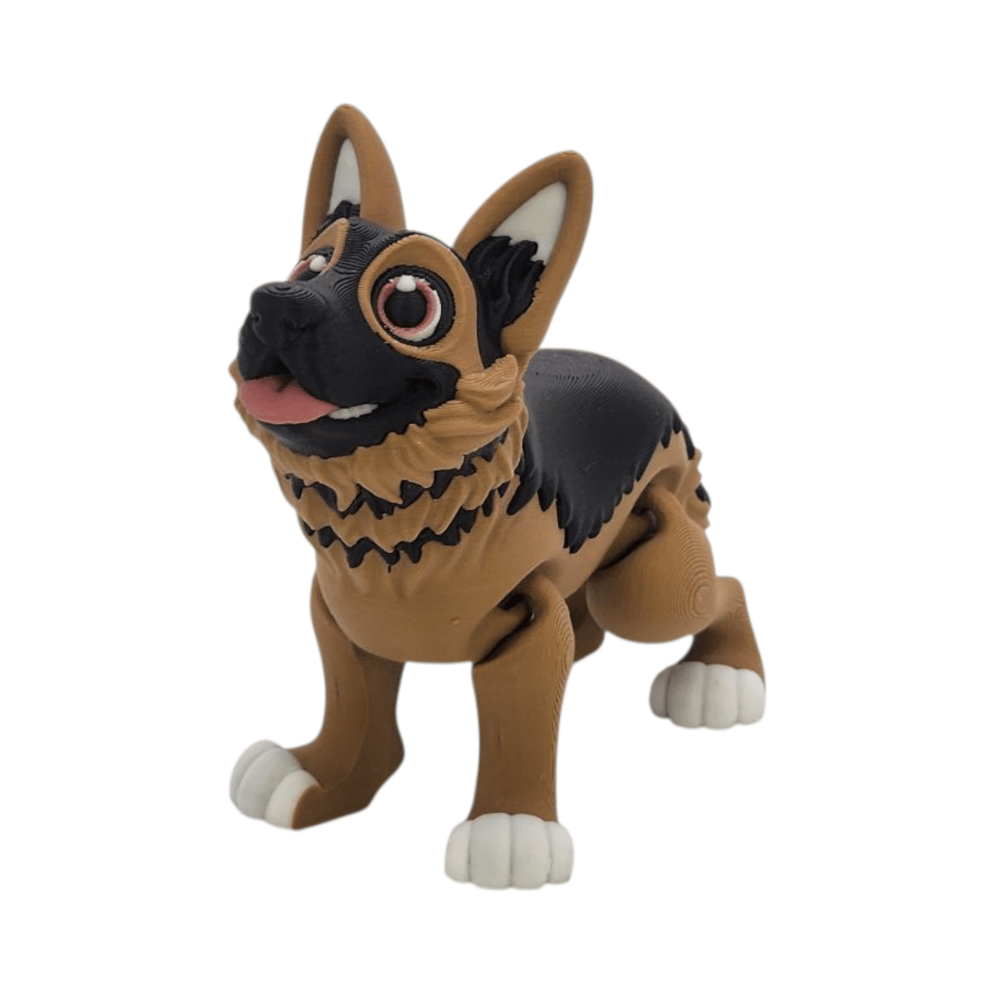 German Shepherd Figurine | Articulated - Max the Playful Pup | 3D Printed Collectible - Printed Dreams - 