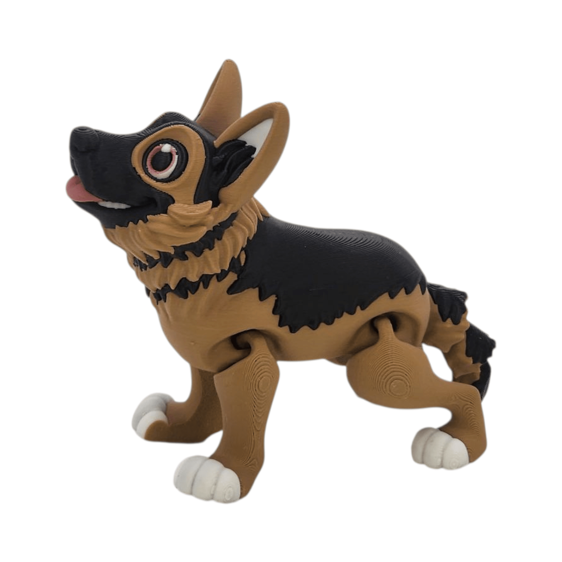 German Shepherd Figurine | Articulated - Max the Playful Pup | 3D Printed Collectible - Printed Dreams - 