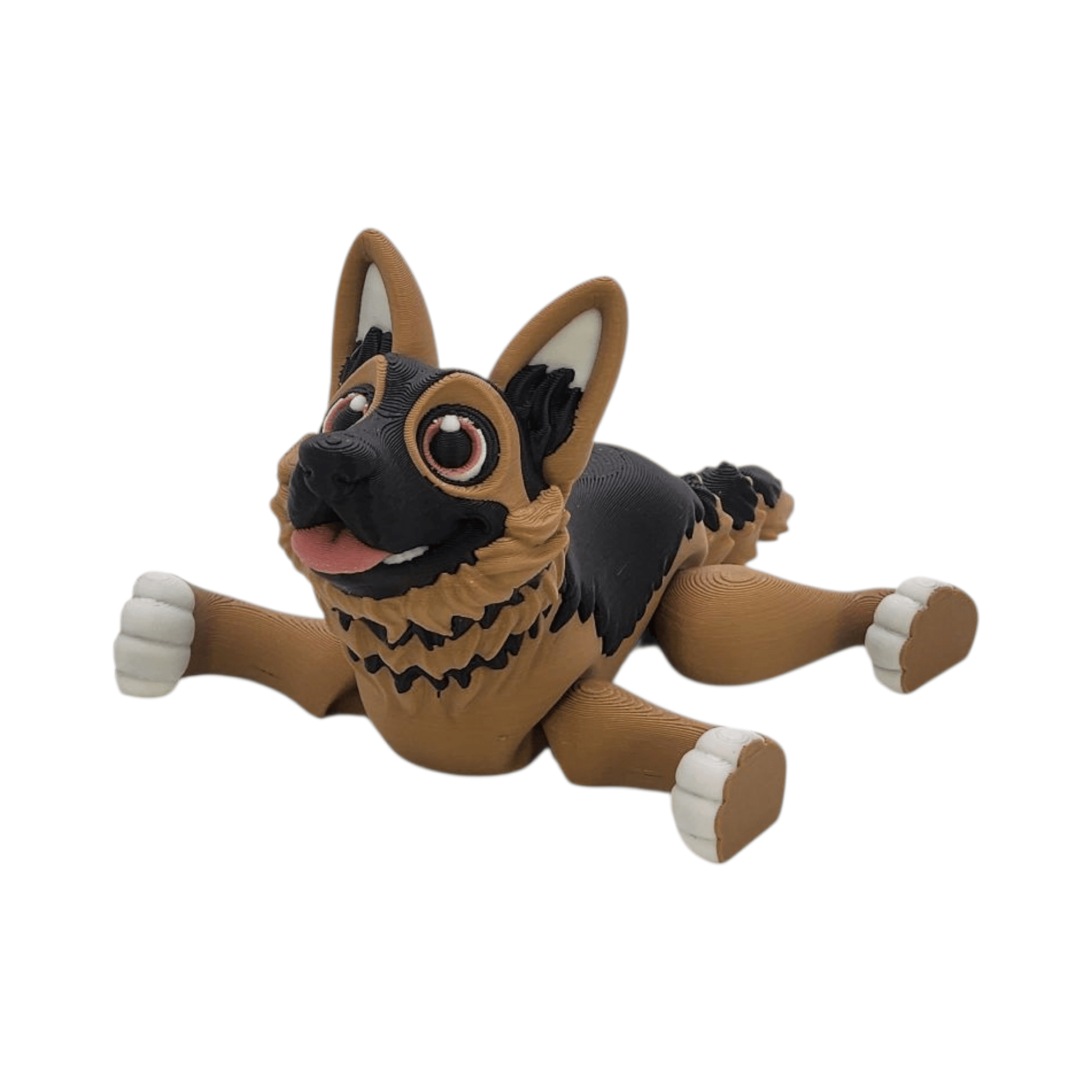 German Shepherd Figurine | Articulated - Max the Playful Pup | 3D Printed Collectible - Printed Dreams - 