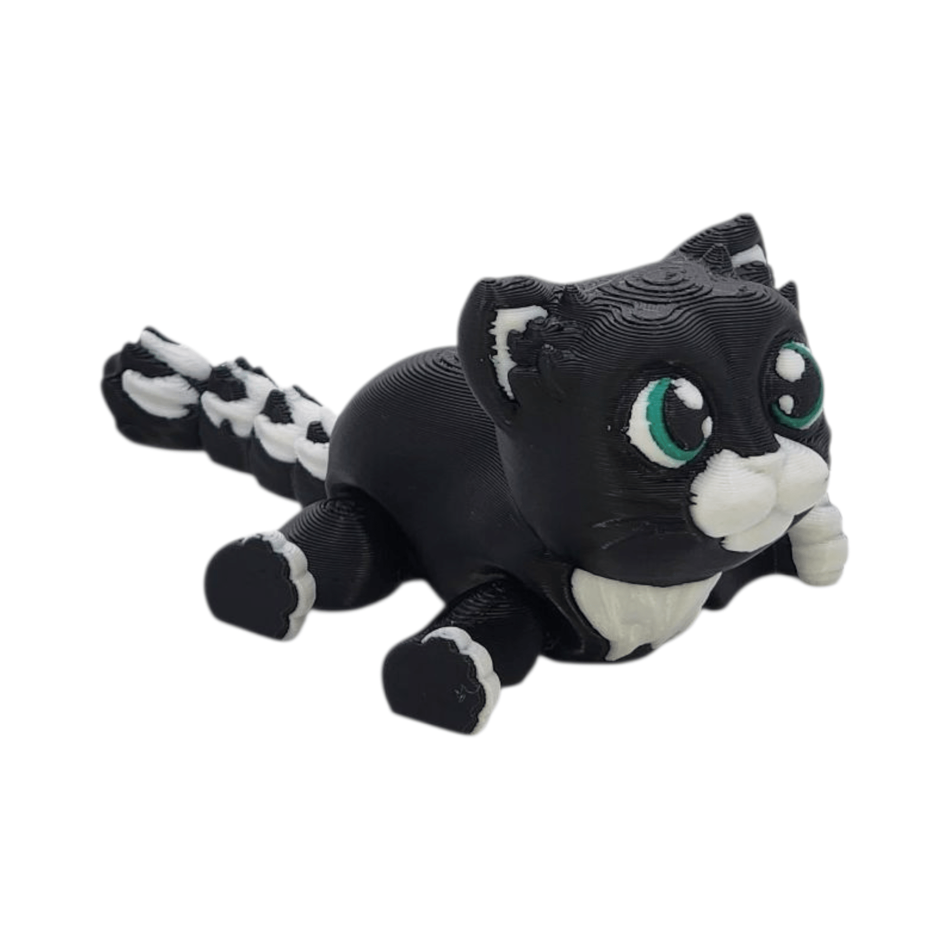 Kitten Figurine | Flexi Fidget - Felicity the Kitten | 3D Printed Collectible - Printed Dreams - 