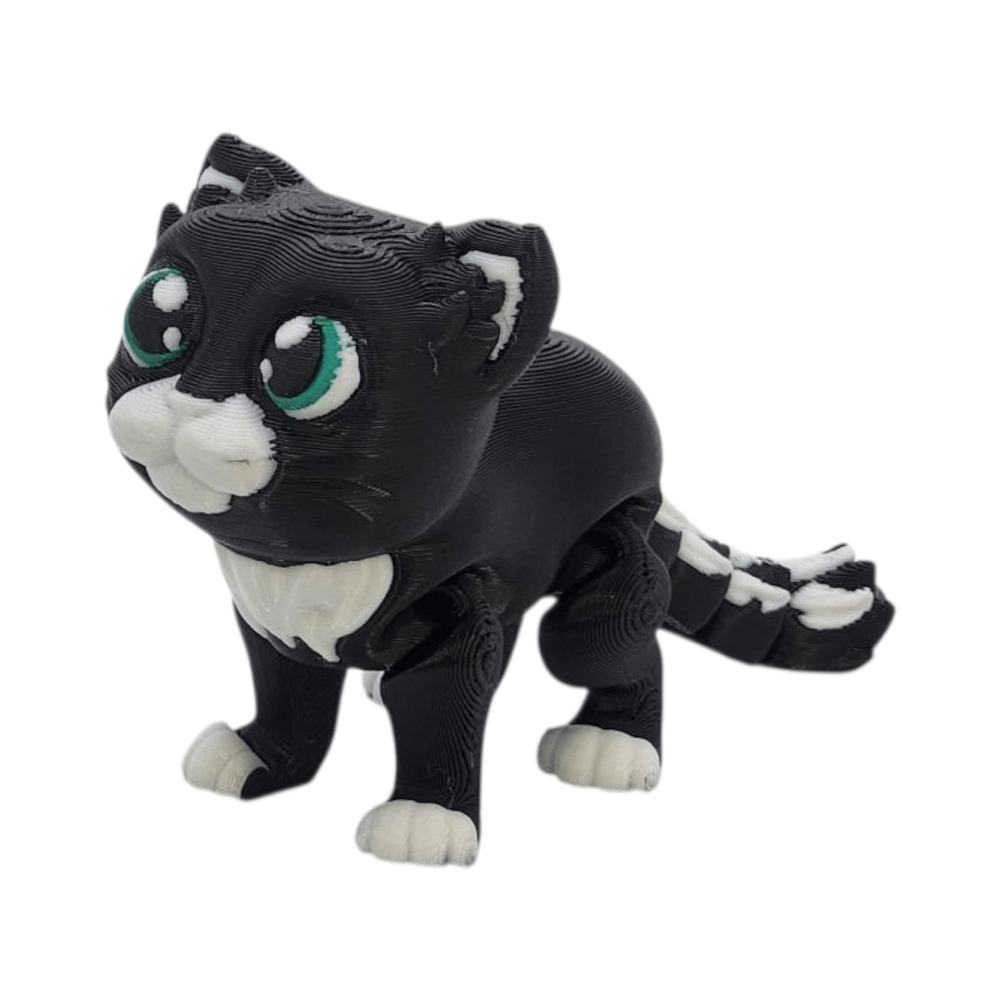 Kitten Figurine | Flexi Fidget - Felicity the Kitten | 3D Printed Collectible - Printed Dreams - 