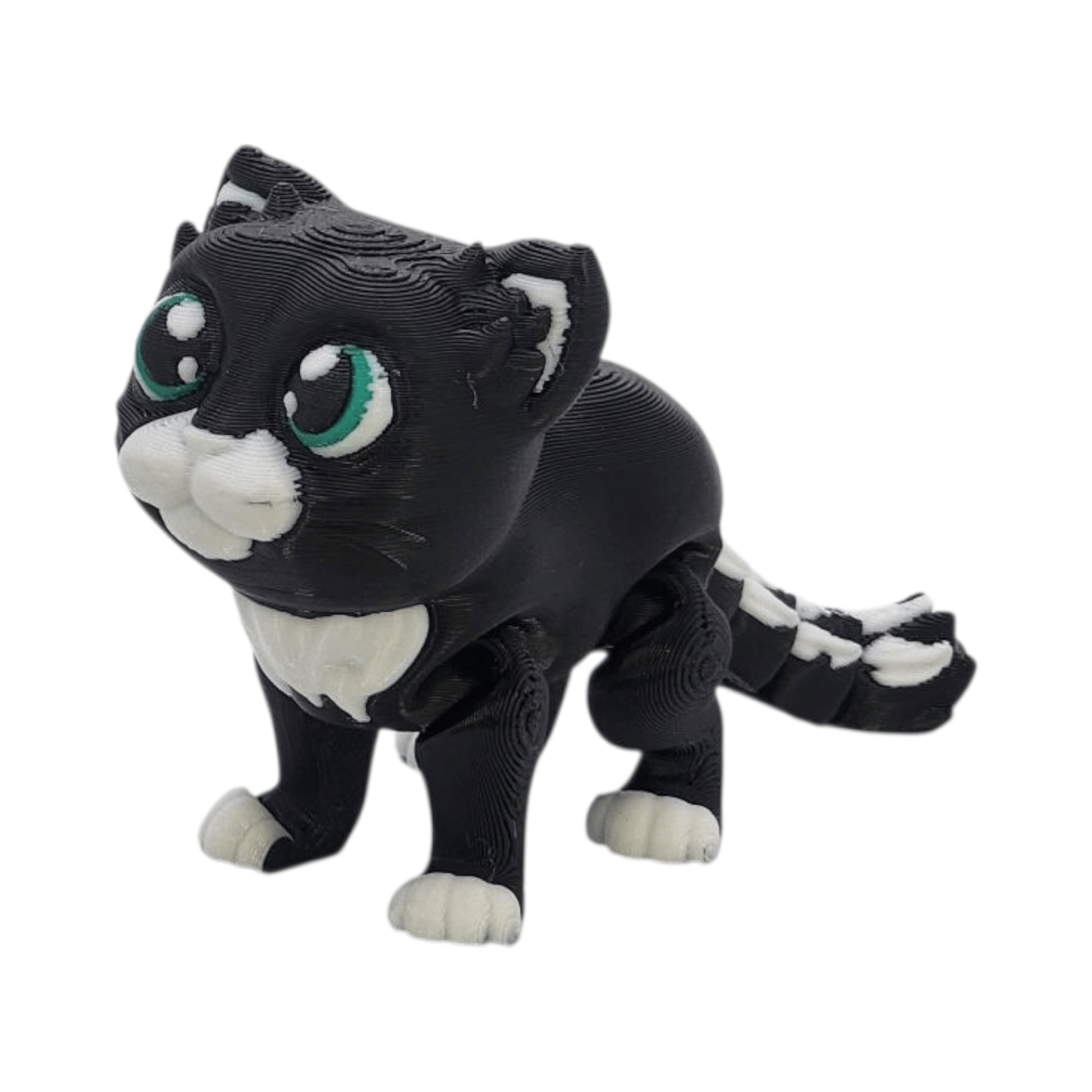 Kitten Figurine | Flexi Fidget - Felicity the Kitten | 3D Printed Collectible - Printed Dreams - 