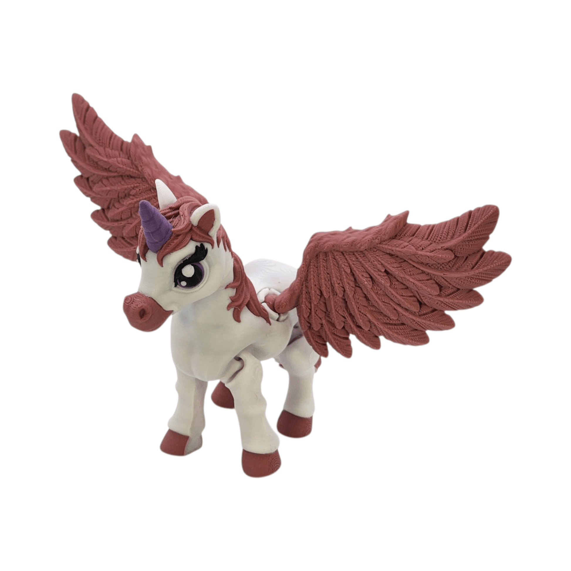 Winged Unicorn Figurine | Flexi Fidget - Aurora the Enchanted Unicorn | 3D Printed Collectible - Printed Dreams - 