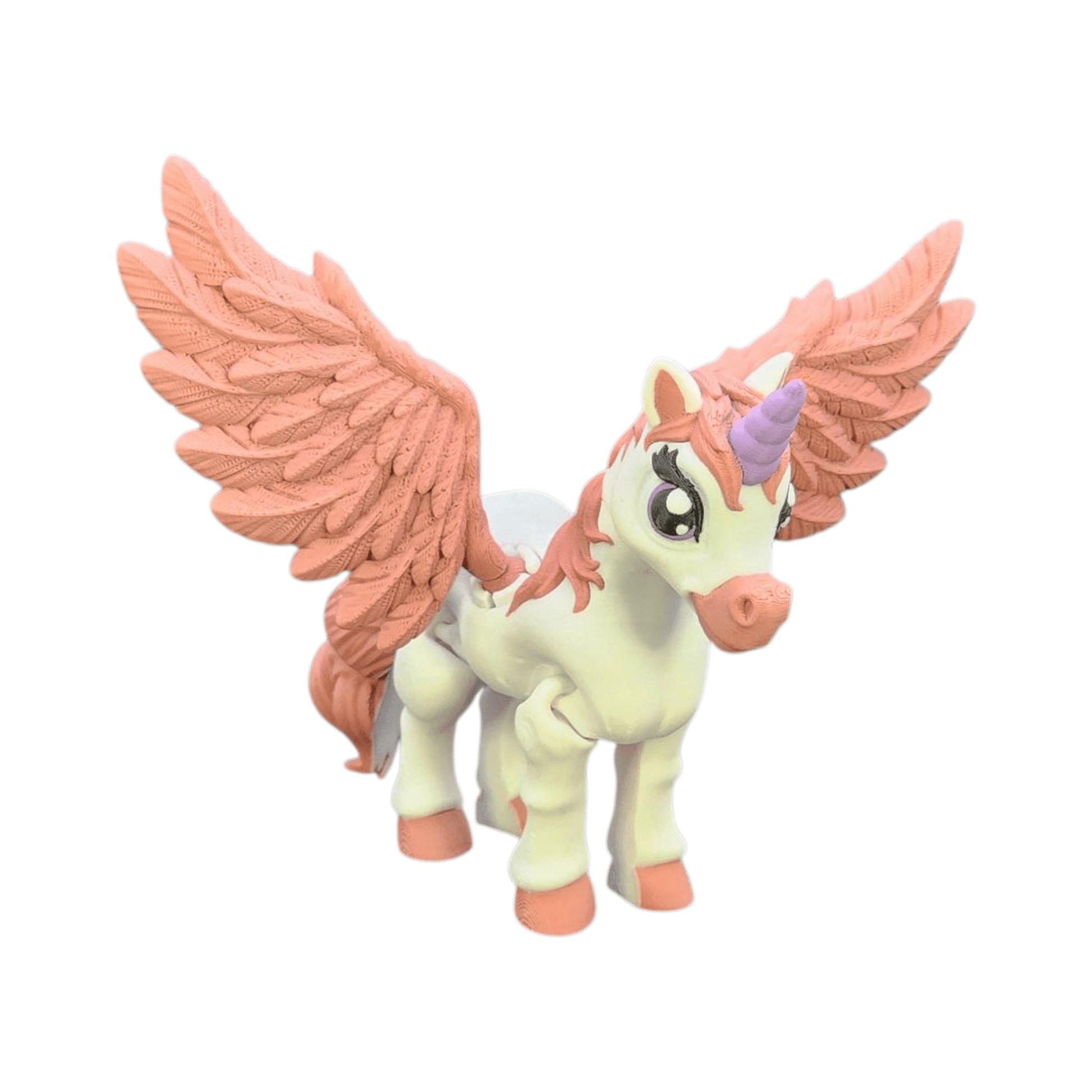 Winged Unicorn Figurine | Flexi Fidget - Aurora the Enchanted Unicorn | 3D Printed Collectible - Printed Dreams - 
