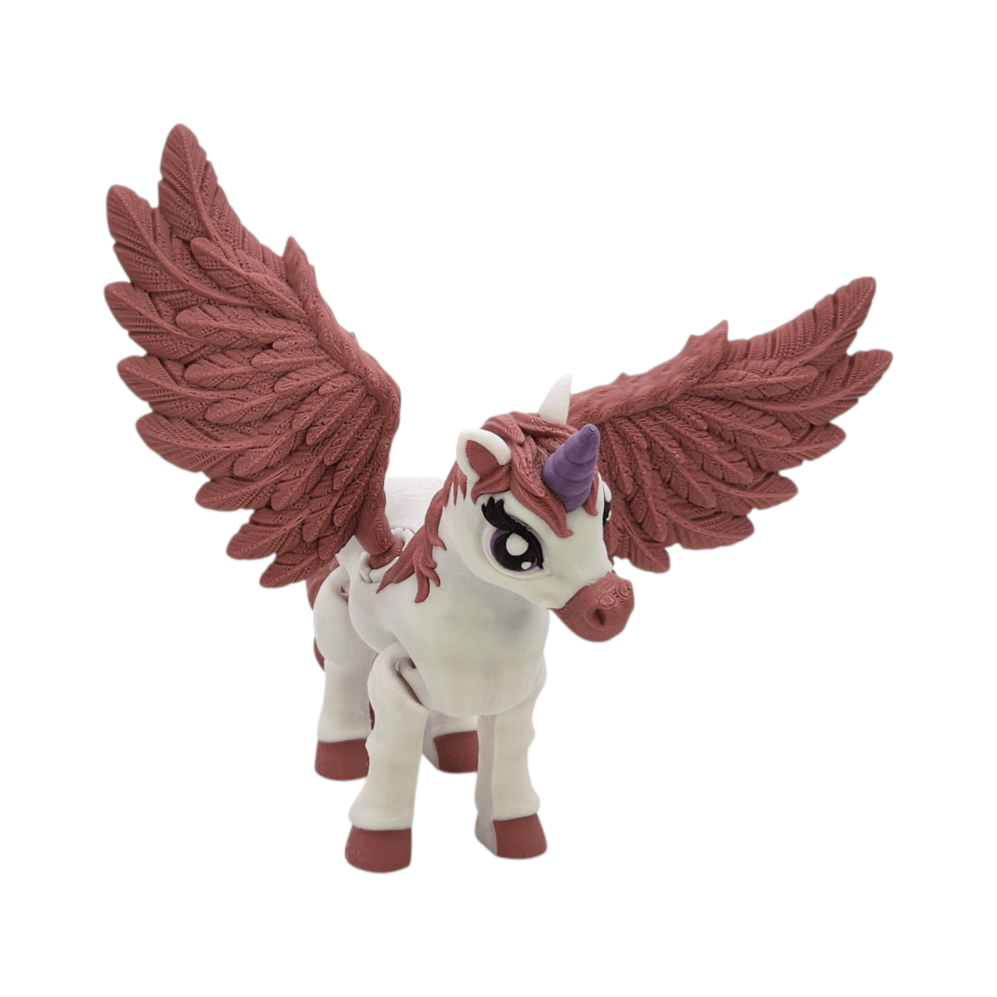 Winged Unicorn Figurine | Flexi Fidget - Aurora the Enchanted Unicorn | 3D Printed Collectible - Printed Dreams - 